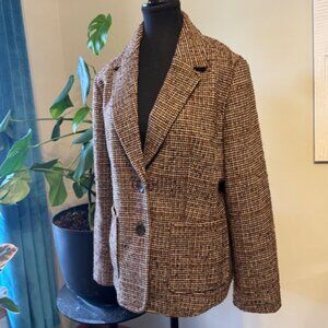 Women's Wool Blazer - Tweed Inspired